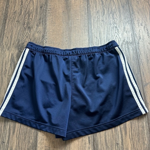 Adidas Women's Athletic Shorts in Navy with White Accents - Picture 5 of 6